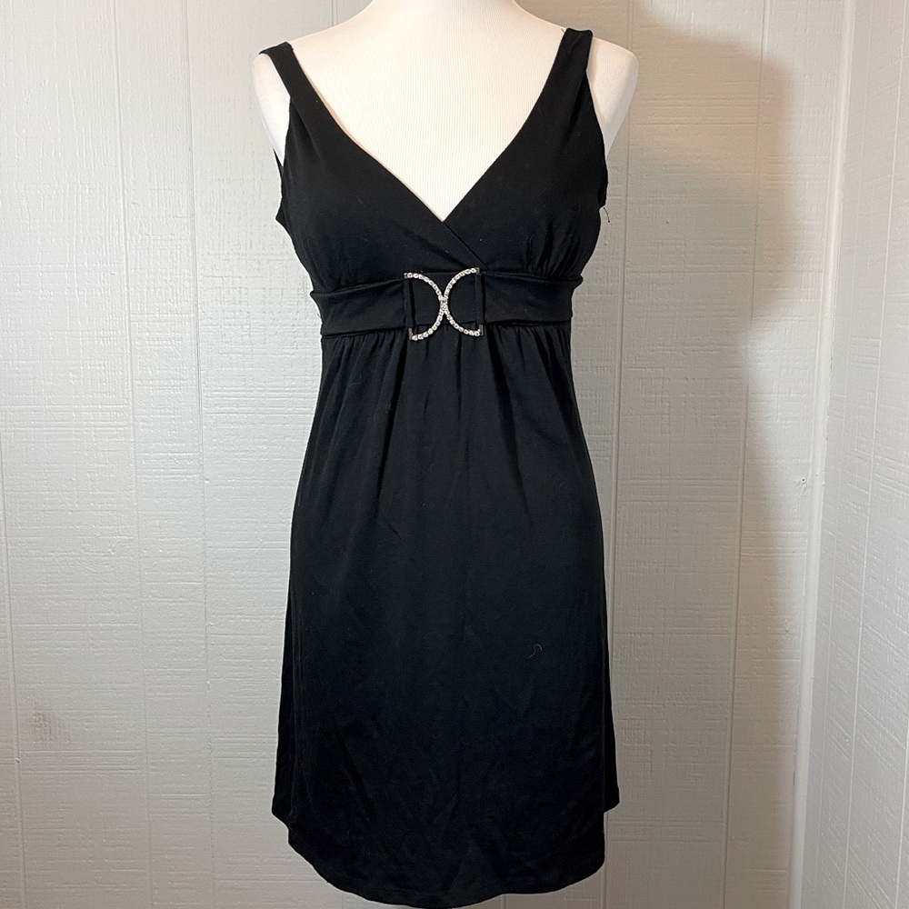 Little black dress with Rhine stone accent